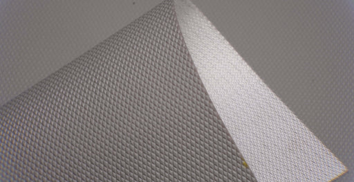 PVC conveyor belt showing grey snake skin top and white fabric bottom, 2.2mm thickness, both colors view