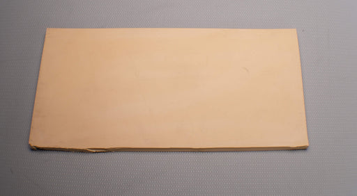 Front view of Puregum tan rubber with 3/8 inch thickness, tan color, 40 durometer, 3000 psi tensile strength, and 700% elongation.