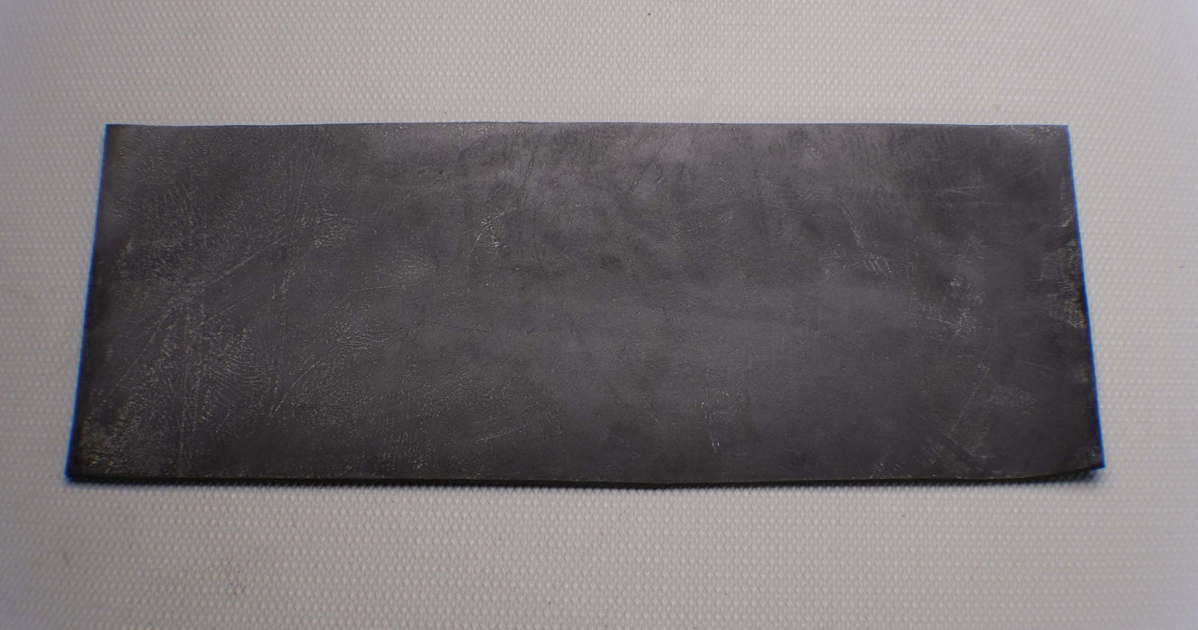 Photo showing the front side of a MOR rubber conveyor belt, featuring black rubber on both sides with a thickness of 3/4".