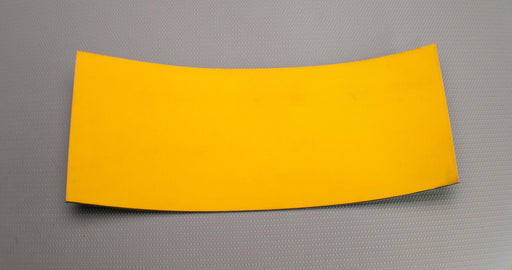 Side view of nylon conveyor belt featuring yellow diamond surfacing, 2mm thickness.