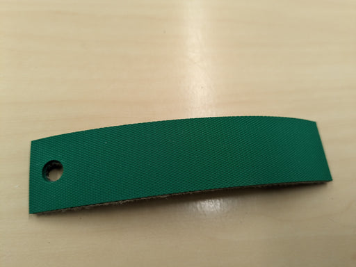 NC conveyor belt with 1-layer nylon fabric, green diamond surfacing, 3mm thickness, and 7.5nm strength.