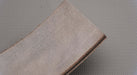 Bottom view of leather conveyor belt with grey color, 3 layers, 5.6mm thickness.