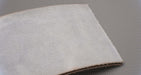 Top view of leather conveyor belt with grey color, 3 layers, and 5.6mm thickness