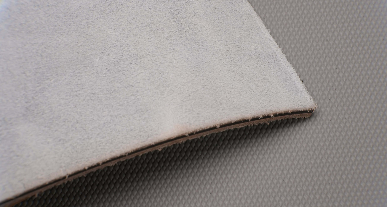 Grey top layer of leather conveyor belt, 3 layers, 5.6mm thickness