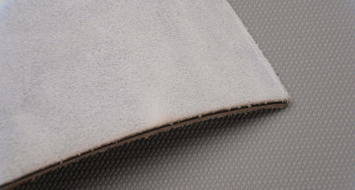 Grey top layer of leather conveyor belt, 3 layers, 5.6mm thickness