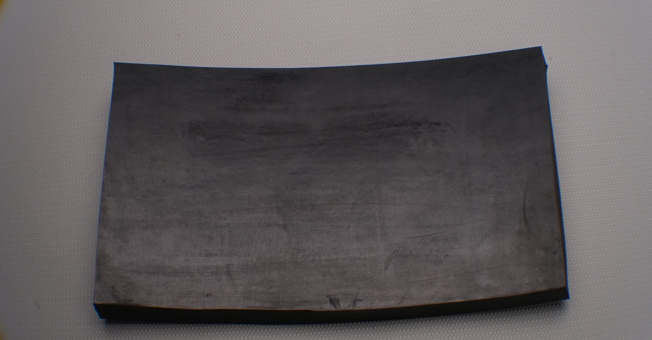 Back side view of MOR rubber conveyor belt with 1 inch thickness, black color, top and bottom rubber.