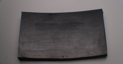 Back side view of MOR rubber conveyor belt with 1 inch thickness, black color, top and bottom rubber.