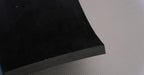 Alternate back side view of MOR rubber conveyor belt with 1/2 inch thickness, black color, top and bottom rubber.