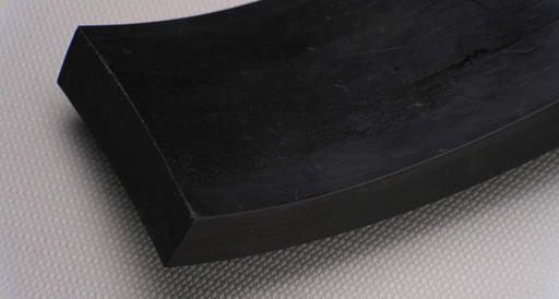  Alternate back side view of MOR rubber conveyor belt with 1/4 inch thickness, black color, top and bottom rubber.





