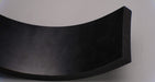 Back side view of MOR rubber conveyor belt with 3/4 inch thickness, black color, top and bottom rubber, showing materials.