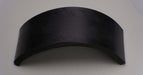 Side view of MOR rubber conveyor belt showing black top and bottom, 1/16" thickness