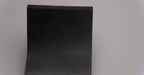 Top and bottom views of MOR rubber conveyor belt showing black surfaces, 1/16" thickness
