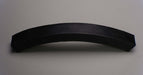 View of MOR rubber conveyor belt with black top and bottom, 1" thickness, showing both sides.