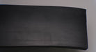Front side view of MOR rubber conveyor belt with 1/2 inch thickness, black color, top and bottom rubber.