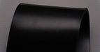 View showing the top and bottom sides of MOR rubber conveyor belt with 1/4 inch thickness, black color, top and bottom rubber.