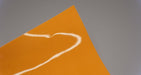 PU conveyor belt with amber glossy top and transparent bottom, 0.75mm thickness, top view.