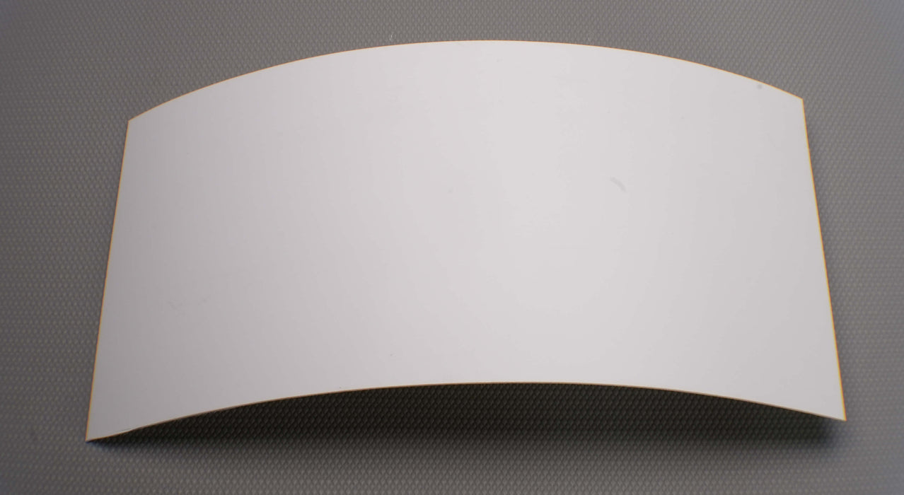 Back side view of PU conveyor belt with 1.2mm thickness, white fabric bottom color.