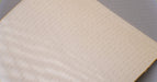 Front side view of PU conveyor belt with 2mm thickness, clear smooth top color, and white fabric bottom color.