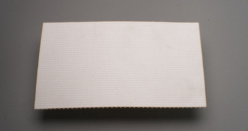 Front side view of PU conveyor belt with 0.95mm thickness, white impregnated top color.