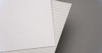 Alternate view showing both front and back sides of PU conveyor belt with 1.2mm thickness, white mat top color, and white fabric bottom color.