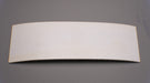 Third back side view of PVC conveyor belt showing fabric bottom material in white, 4.5mm thickness.