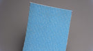 Bottom view of PVC conveyor belt with fabric material in blue, 4.5mm thickness, made from interwoven fabric with 28nm strength.