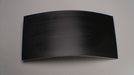 Front side view of PVC conveyor belt with 2mm thickness, black smooth top color.