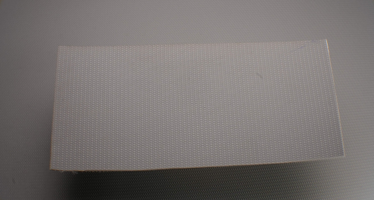  Front side view of PVC conveyor belt with 2.2mm thickness, grey snake skin top color.