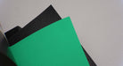 Polyurethane PU belt with green polyester top and black TPU impregnated bottom, 0.5mm thickness