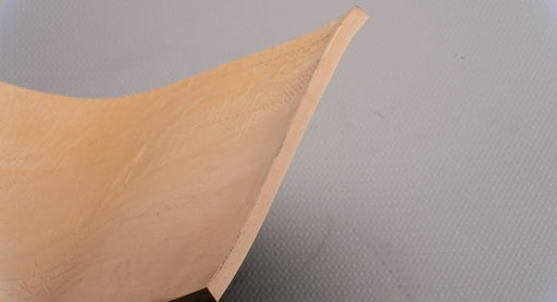 Front view of Puregum tan rubber with 1/4 inch thickness, tan color, 40 durometer, 3000 psi tensile strength, and 700% elongation.