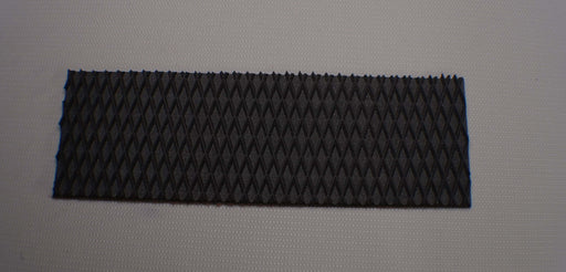 9/32' thickness detail of rubber conveyor belt with diamond top.