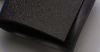 Black top surface of rubber conveyor belt with 3/8 inch thickness