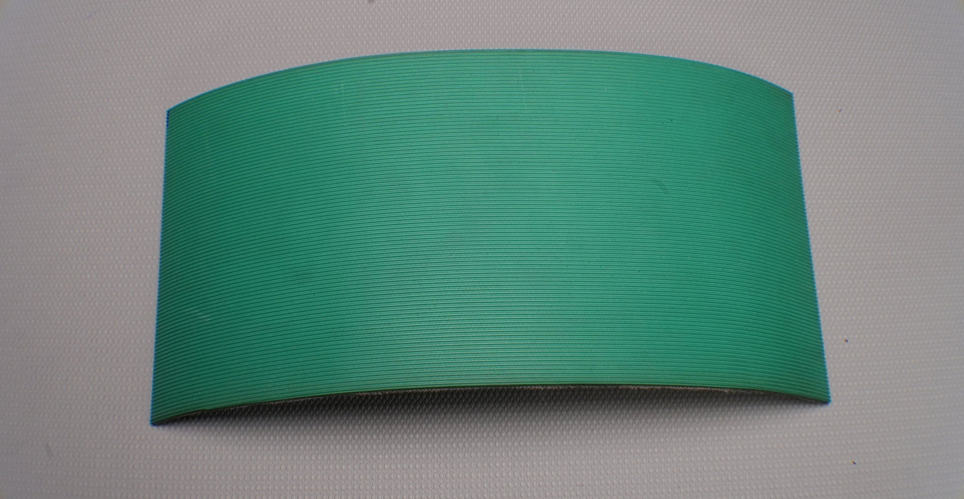 Polyester fabric layers of rubber conveyor belt.