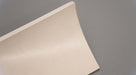 Side view of rubber conveyor belt showing 1/4 inch thickness with smooth white surfaces and a temperature range of -22°F to +176°F.