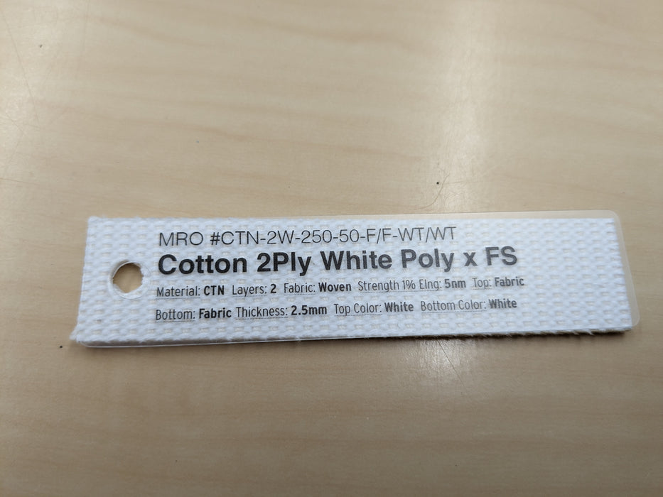 Cotton 2Ply White Poly x FS